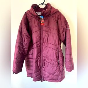 Columbia Omni heat hooded long jacket coat women's 2x